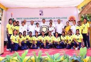  சரஸ்வதி தியாகராஜா கல்லுாரியில்  29வது ஆண்டு விளையாட்டு விழா 