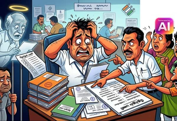  இறந்தவர்கள், சிறை சென்ற ஆசிரியர்களுக்கு தேர்தல் பணி; ‛ஆப்சென்ட் குறித்து விளக்கம் கேட்டபோது அதிர்ச்சி