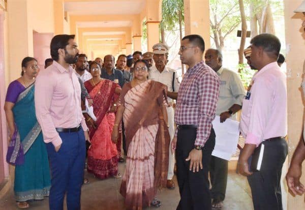  ஓட்டு எண்ணும் மையங்கள்: தேர்தல் பார்வையாளர் ஆய்வு