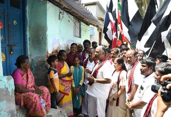  ஏழை மக்களுக்கு வீடு கட்டித்தரப்படும் ! தி.மு.க. கூட்டணி வேட்பாளர் நித்தியானந்தன் உறுதி