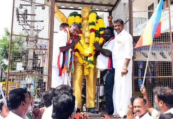  வாணாபுரத்தில் அம்பேத்கர் சிலை :பா.ம.க., வேட்பாளர் செழியன் வாக்குறுதி