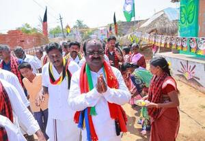  சின்னசேலம் வடக்கு ஒன்றியம் பகுதியில் தி.மு.க., உதயசூரியன் ஓட்டு சேகரிப்பு