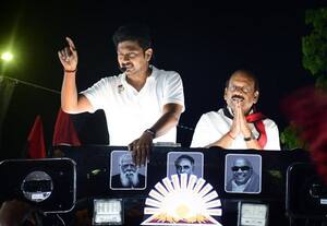  நங்கநல்லுாரில் அன்பரசனை ஆதரித்து துணை முதல்வர் உதயநிதி பிரசாரம்