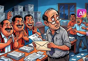  தபால் ஓட்டை பிரித்து பார்த்து தி.மு.க.,வினரிடம் கூறிய அலுவலர்