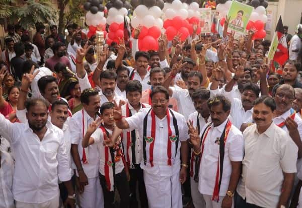  அ.தி.மு.க., வேட்பாளர் கந்தனுக்கு வரவேற்பு