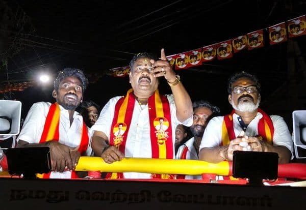 திராவிட கட்சிகள் தமிழகத்தைதலைகுனிய வைத்துவிட்டன: கிழக்கு தொகுதி த.வெ.க., வேட்பாளர் கார்த்திகேயன் பேச்சு