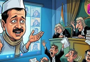  'வீடியோ கான்பரன்ஸ்' முறையில் கோர்ட்டில் ஆஜரானார் கெஜ்ரிவால்