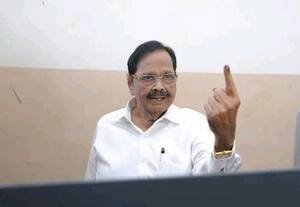  என்னுடைய வெற்றி வாய்ப்பு பிரகாசமாக உள்ளது :காட்பாடியில் ஓட்டளித்த துரைமுருகன் பேட்டி