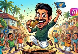 வீதிதோறும் கேட்கிறது..  'விசில்' சத்தம்! . தேர்தல் முடிந்ததால் மகிழ்ச்சி