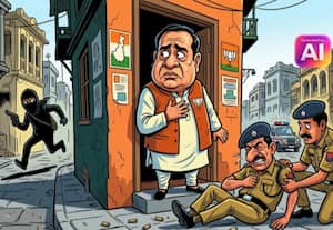  பா.ஜ., வேட்பாளர் வீட்டின் முன் துப்பாக்கிச்சூடு: பாதுகாப்புப்படை வீரர் காயம்
