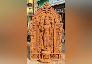  தேசிய போட்டிக்காக பிரமாண்ட விஷ்ணு சிலை தயாரிப்பு