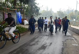 கொடைக்கானல் ஏரி சாலையில் முதல்வர் ஸ்டாலின் சைக்கிள் சவாரி