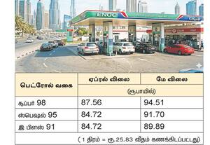  துபாயில் உயர்ந்தது பெட்ரோல் விலை