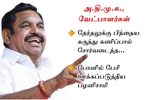 சோர்வடைந்த அ.தி.மு.க., வேட்பாளர்கள்; ஊக்கப்படுத்திய பழனிசாமி