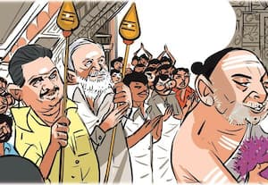  'சாமி கும்பிடுறதிலும் போட்டியா?'