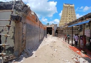  ராமேஸ்வரம் கோயில் தீர்த்த பாதை ரூ.2.10 கோடியில் புதுப்பிப்பு