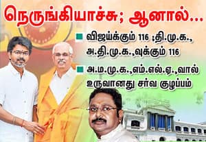 நெருங்கியாச்சு; ஆனால்... விஜய்க்கும் 116; தி.மு.க., - அ.தி.மு.க.,வுக்கும் 116