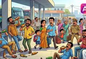 மானாமதுரை புது பஸ் ஸ்டாண்ட் மது பிரியர்கள் பாராக மாறிவருவதால் பயணிகள்  தவிப்பு