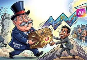  'வோடபோன் ஐடியா' பங்கு விலை 8%  உயர்வு