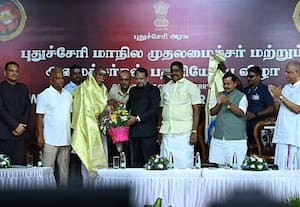  புதுச்சேரி முதல்வராக ரங்கசாமி 5ம் முறையாக பதவியேற்பு