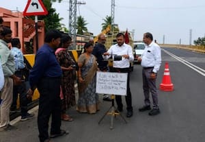  மேம்பால கட்டுமான பணிகள் நெடுஞ்சாலை அதிகாரிகள் ஆய்வு