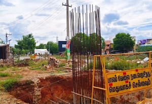  துவங்கிய வேகத்தில் நிறுத்தப்பட்ட திருத்தங்கல் ரயில்வே மேம்பாலம் பணி