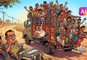 சரக்கு வாகனங்களில் மக்கள் பயணிப்பதை தடுக்காமல்﻿ அலட்சியம்   கிராமப்புற போக்குவரத்தை கண்காணிக்க வேண்டும் * சரக்கு வாகனங்களில் மக்கள் பயணிப்பதை தடுக்காமல் * கிராமப்புற போக்குவரத்தை கண்காணிக்க வேண்டும்