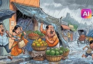  திருத்தணியில் திடீர் மழை இயல்பு வாழ்க்கை பாதிப்பு