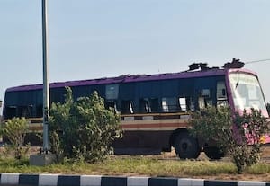  காற்றுக்கு பறந்தது கூரை அரசு பஸ்சில் பயணியர் 'ஷாக்'