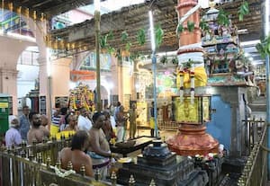  வரதராஜ பெருமாள் கோவில் பிரம்மோற்சவ விழா இன்று தங்க சிம்ம வாகனத்தில் சுவாமி வீதியுலா