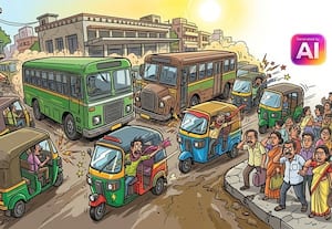  பஸ் நிலையத்தில் ஆட்டோக்கள் அட்ராசிட்டி போக்குவரத்து நெரிசலால் மக்கள் அவதி