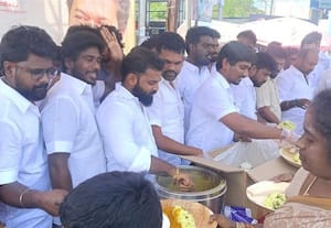  த.வெ.க.,வினர் சார்பில் திருப்போரூரில் அன்னதானம்