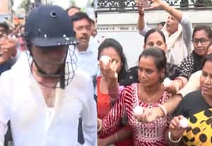 Mamatas son-in-law Abhishek Banerjee attacked with eggs and stones in West Bengal!