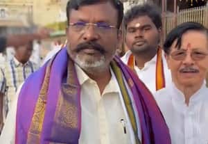திருப்பதி ஏழுமலையான் கோவிலில் சாமி கும்பிட்ட திருமாவளவன்!