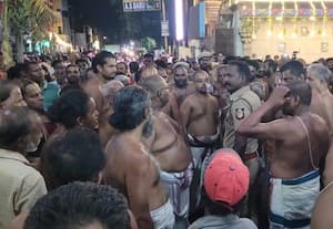  காஞ்சிபுரம் வரதராஜர் கோவிலில் சுவாமி வீதியுலா பாதியில் நிறுத்தம்