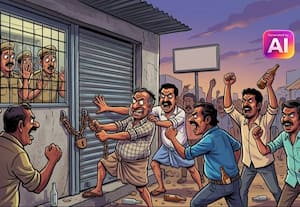  'டாஸ்மாக்'கில் ஊழியர்களை பூட்டி மறியலில் ஈடுபட்ட மது பிரியர்கள்
