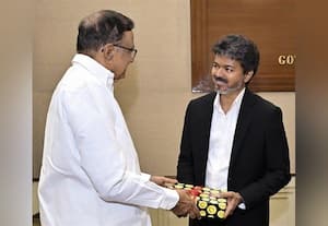 விஜயுடன் ப.சிதம்பரம் சந்திப்பு; ராஜ்யசபா 'சீட்' குறித்து பேச்சு