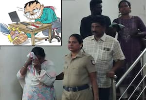 நில அளவீட்டுக்கு லஞ்சம்; 2 சர்வேயர்கள் சிக்கினர்
