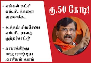 எம்.பி.,க்களை வளைக்க சிவசேனா கட்சி ரூ.50 கோடி பேரம்!: ராவத் குற்றச்சாட்டு