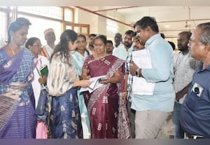  திருக்கோவிலுார் மாவட்ட அரசு மருத்துவமனை கட்டுமான பணி : கலெக்டர் பத்மஜா ஆய்வு