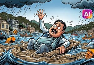 மேகாலயாவை புரட்டி போட்ட மழை: வெள்ளத்தில் தத்தளிக்கும் நகரங்கள்