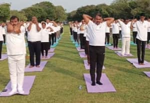  சர்வதேச யோகா தின விழா மாமல்லையில் திரண்ட மக்கள்
