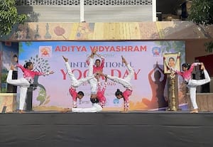  ஆதித்யா வித்யாஷ்ரம் உறைவிட பள்ளியில் சர்வதேச யோகா தினம்