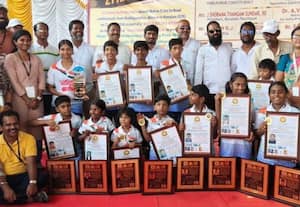  21 கி.மீ., துாரம் 'ஸ்கேட்டிங்' சென்று அசத்திய சிறுவர்கள்