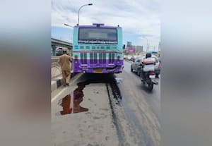  பஸ் மீது டேங்கர் லாரி மோதி விபத்து அசோக் நகரில் போக்குவரத்து நெரிசல்