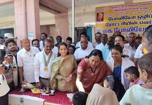 போலியோ சொட்டு மருந்து முகாம்; பிரேமலதா துவக்கி வைப்பு 