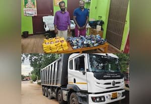 கேரளாவில் இருந்து குட்கா கடத்தல்: டிரைவர், கிளீனர் கைது
