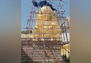  காஞ்சி அழகிய சிங்கபெருமாள் கோவிலில் கும்பாபிஷேகத்தை முன்னிட்டு பணிகள் விறுவிறு