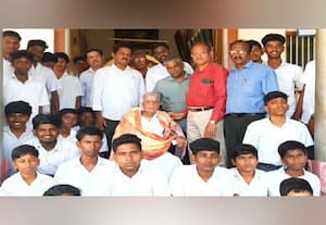  படித்த பள்ளிக்கு வந்த 101 வயது தியாகி: மாணவர்கள் வரவேற்பு