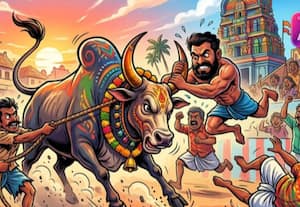  தேவகோட்டையில் வடமஞ்சுவிரட்டு